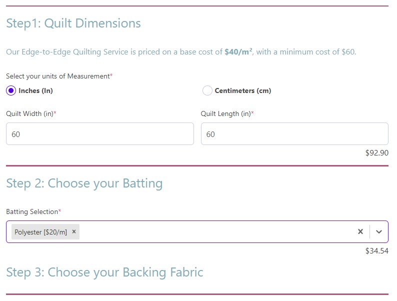 Pricing Your Quilt