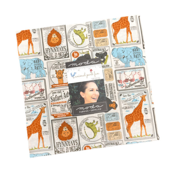 Animal Park Fun Layer Cake By Stacy Iest Hsu (Moda Fabrics) - Image 2