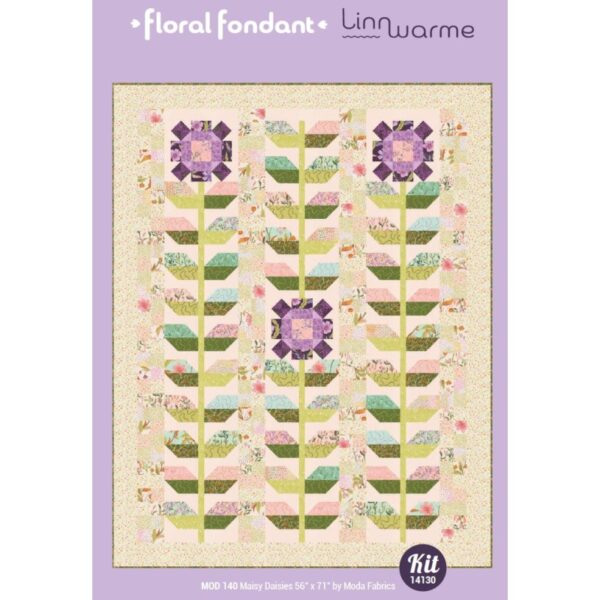Maisy Daisies Quilt Kit Featuring Floral Fondant by Linn Warme (Moda Fabrics)