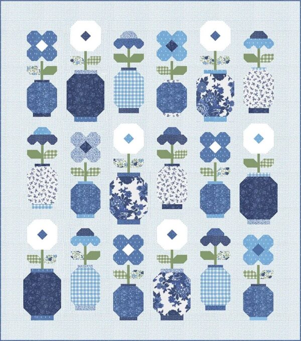 Ginger Jars Quilt Kit Featuring Blueprint by Camille Roskelley (Moda Fabrics)